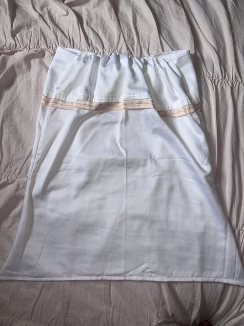 2000s white baby doll tube top
