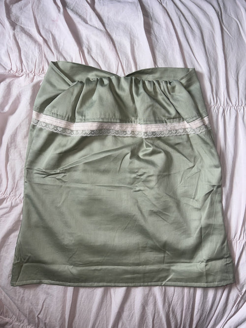 2000s green baby doll tube top